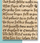Detail of Chaucer manuscript