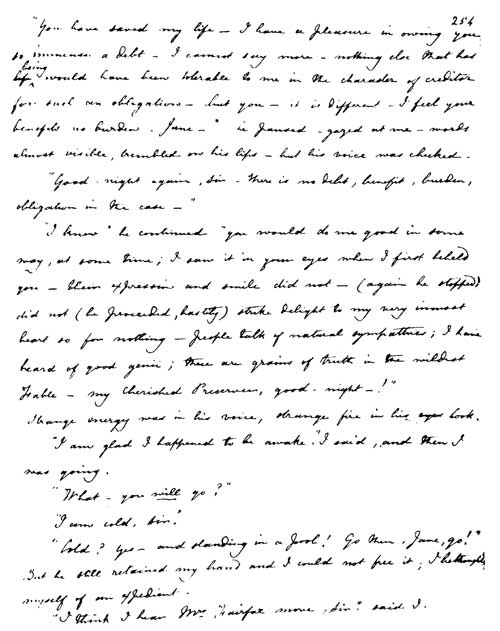 Manuscript of Jane Eyre by Charlotte bronte