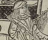 Detail of Chaucer's 'Squire'