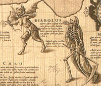 Christian Knight World Map - detail