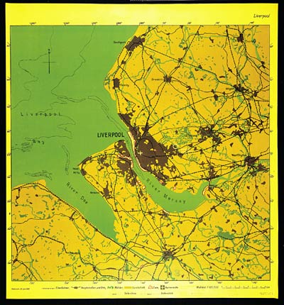 Luftwaffe Bombing Map: Liverpool and Area 1941