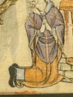 The murder of Becket, from the Luttrell Psalter