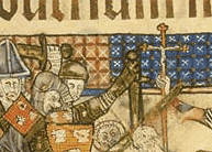 The murder of Becket, from the Luttrell Psalter