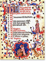 Illuminated calendar page