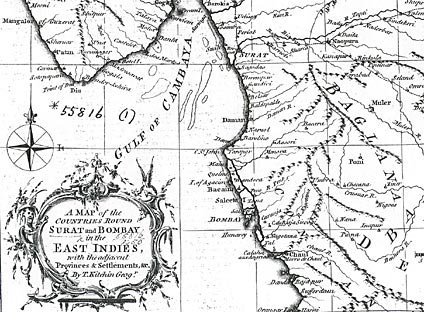 1770 map of Bombay 