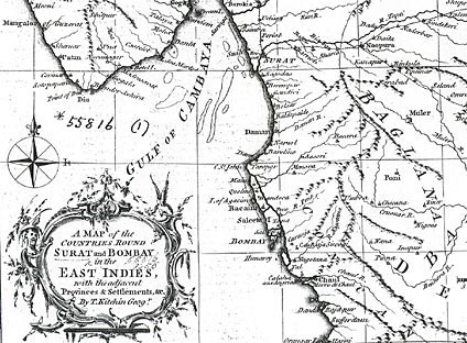 1770 map of Bombay 