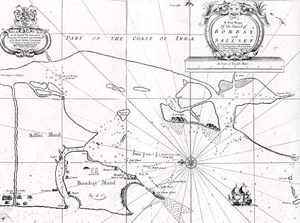 1660s map of Bombay 
