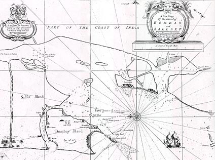 1660s map of Bombay 