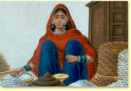 A woman sweetmeat seller in India