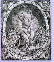 engraving of Elizabeth 1