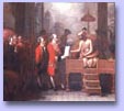 Robert Clive receiving the diwani of Bengal